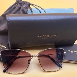 Oliver Peoples Gradient Sunglasses with Gold Frame
